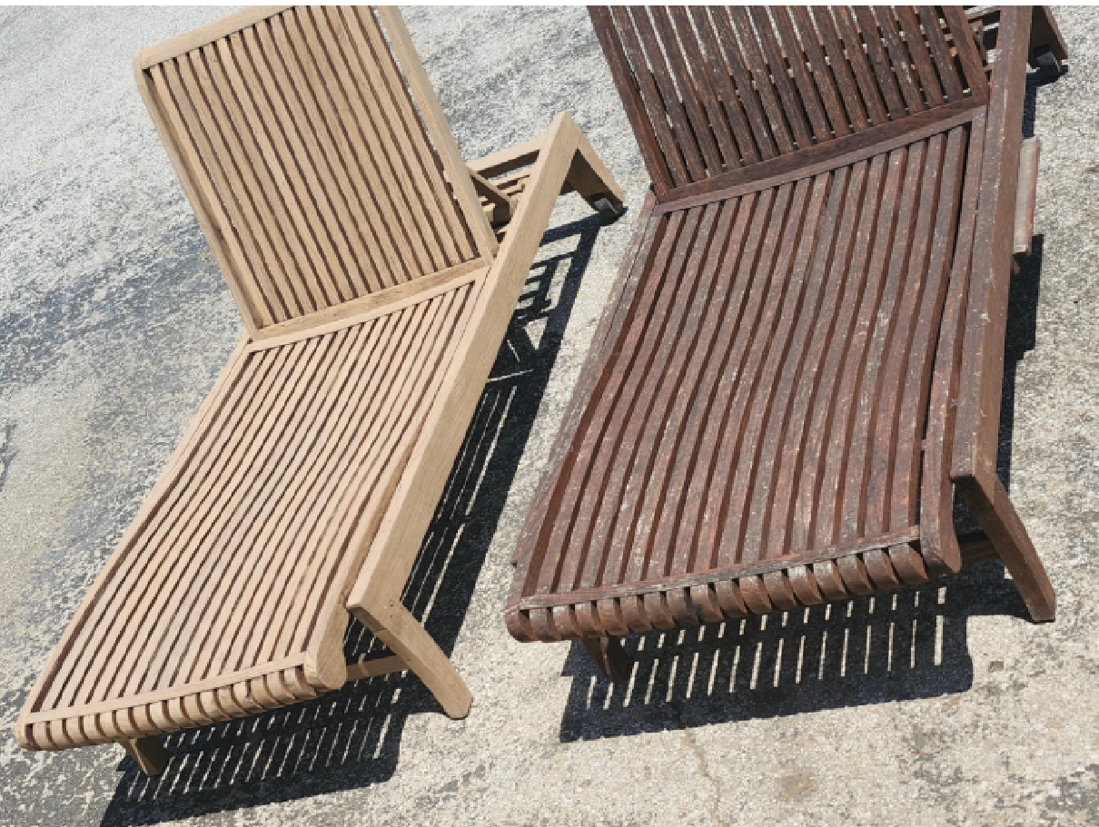 Outdoor teak furniture restoration
